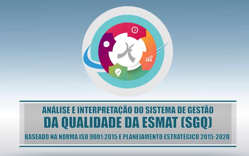 Curso Análise e Interpretação do Sistema de Gestão da Qualidade da ESMAT (SGQ) baseado na norma ISO 9001:2015 e Planejamento Estratégico 2015-2020